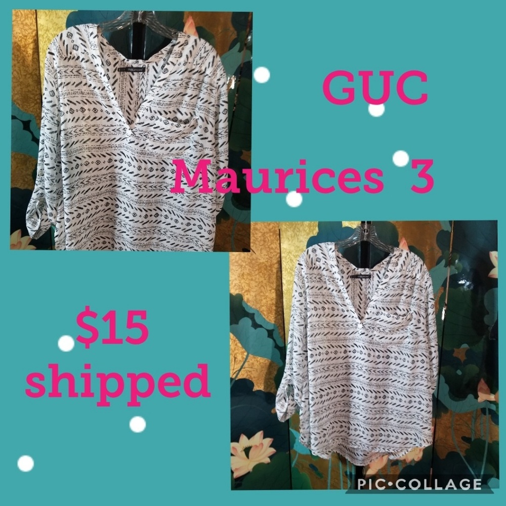 Maurices blck and white tribal print